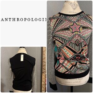 Anthropologie | Aldomartins Multicolor Patterned Women's Sweater